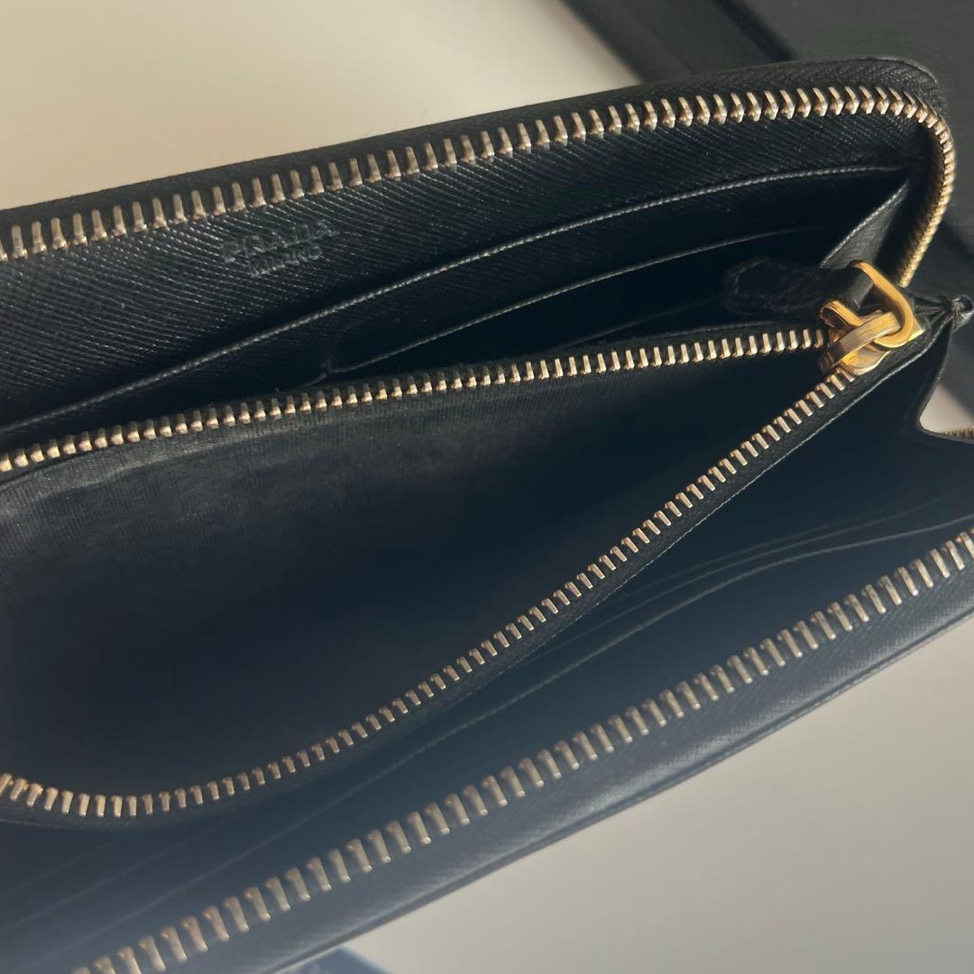 99 極上美品 PRADA プラダ 長財布 ラウンドファスナー