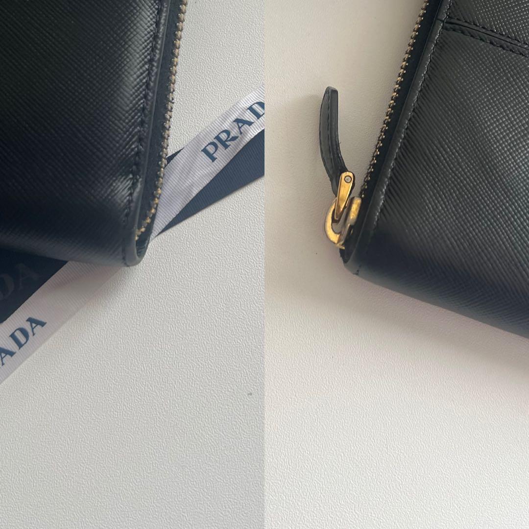 99 極上美品 PRADA プラダ 長財布 ラウンドファスナー