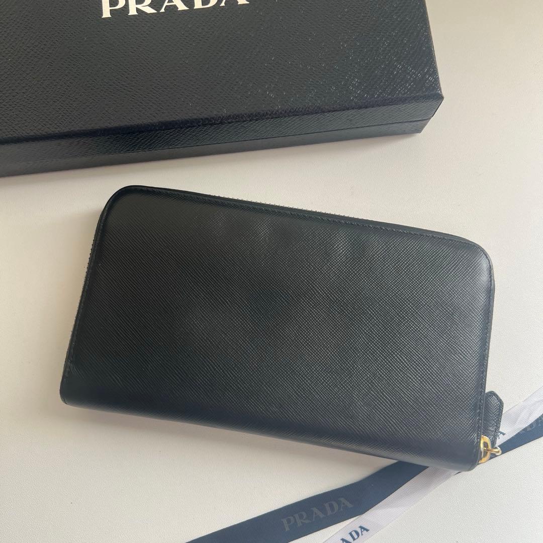 99 極上美品 PRADA プラダ 長財布 ラウンドファスナー
