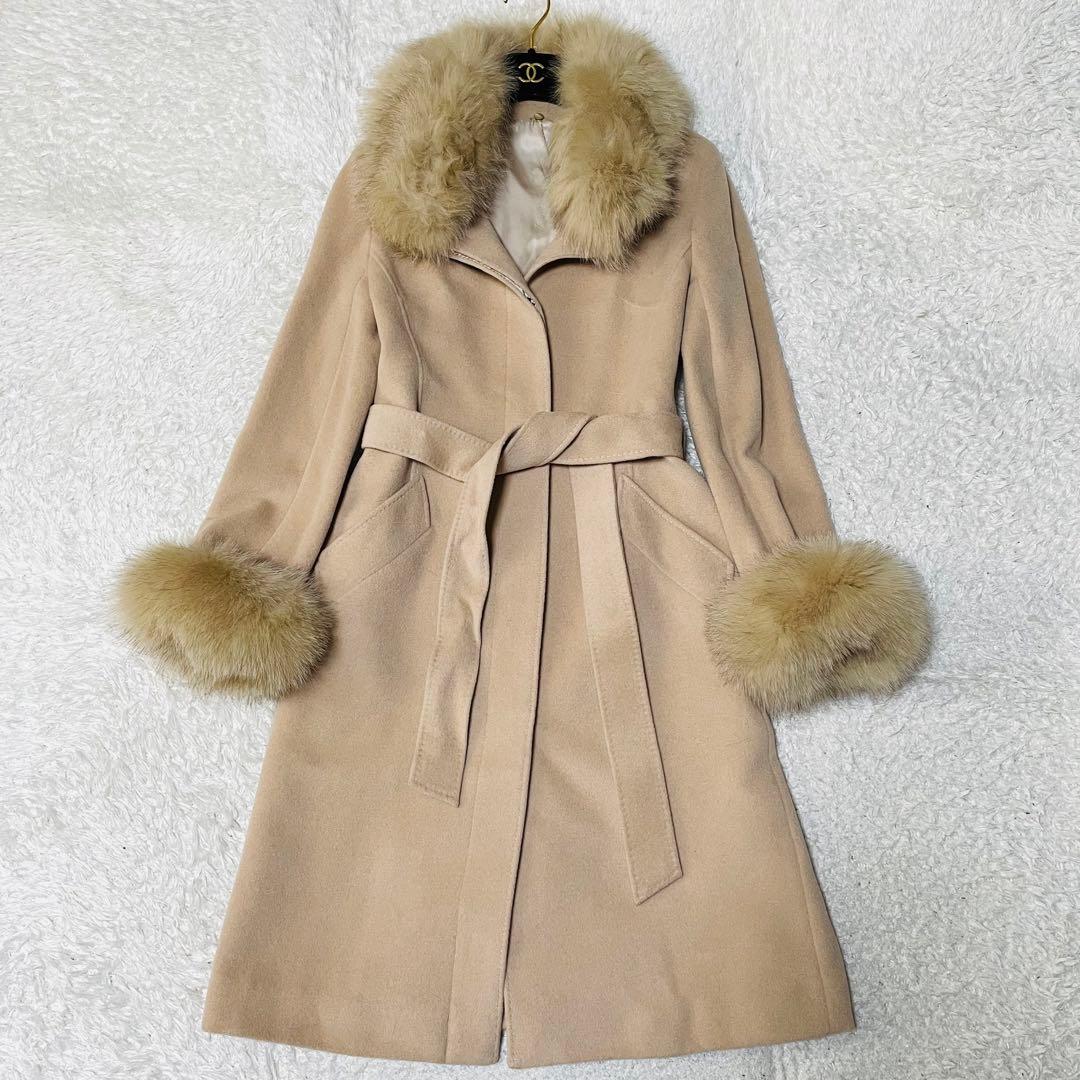 美品✨ノーベスパジオ フォックスファーコート 4WAY アンゴラ 38 S〜M