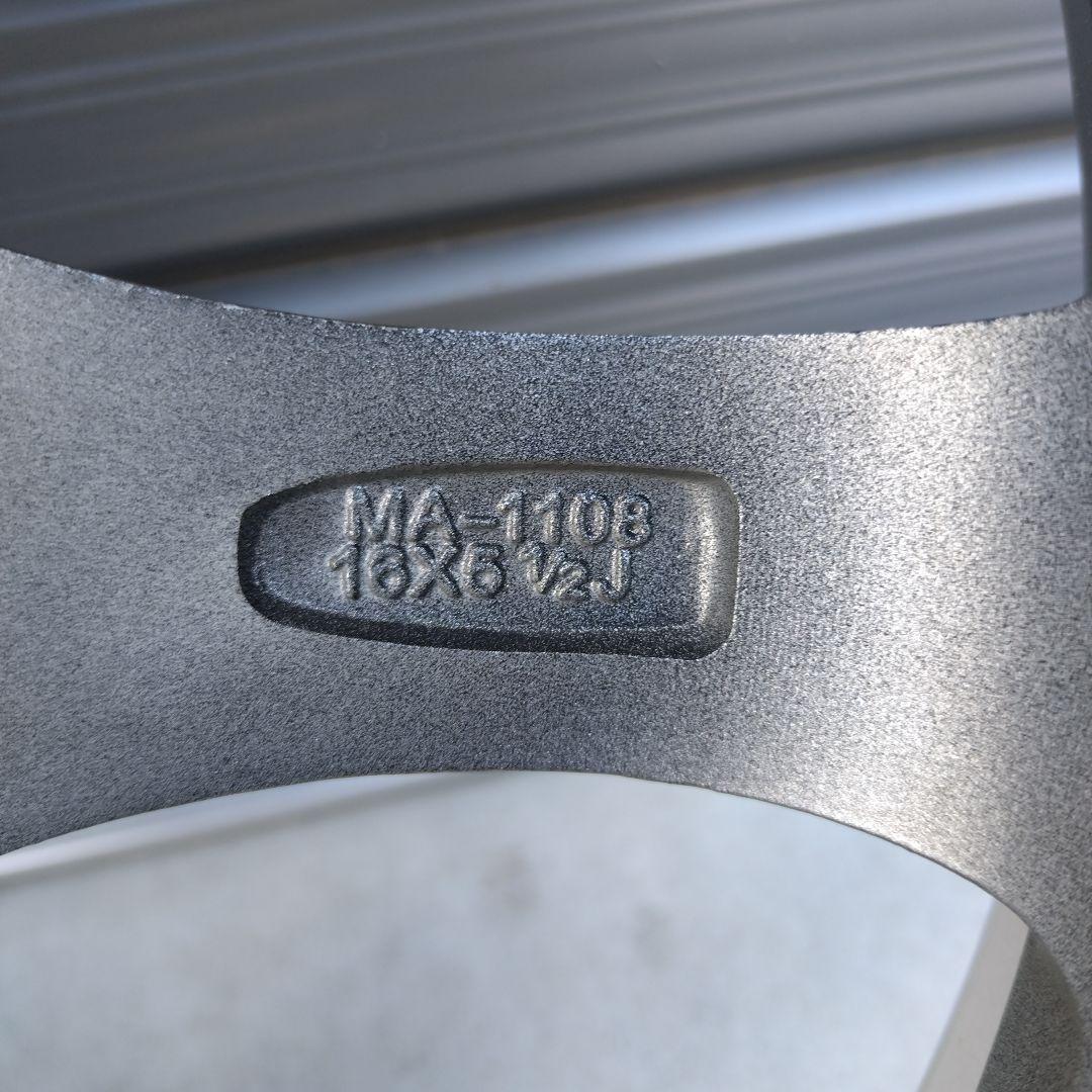 ゆずけん16インチ シルバー 5スポークホイール 4本セット