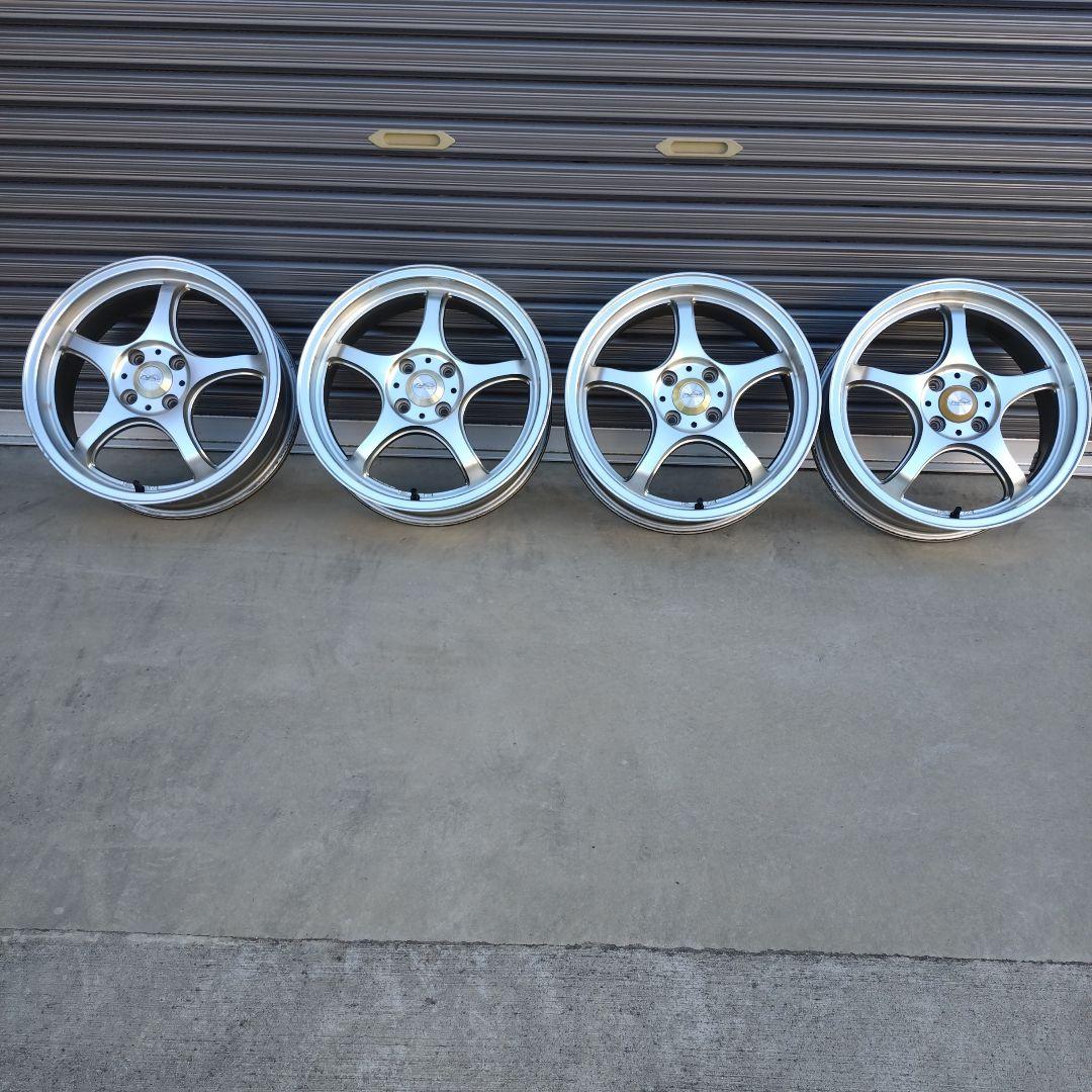 ゆずけん16インチ シルバー 5スポークホイール 4本セット