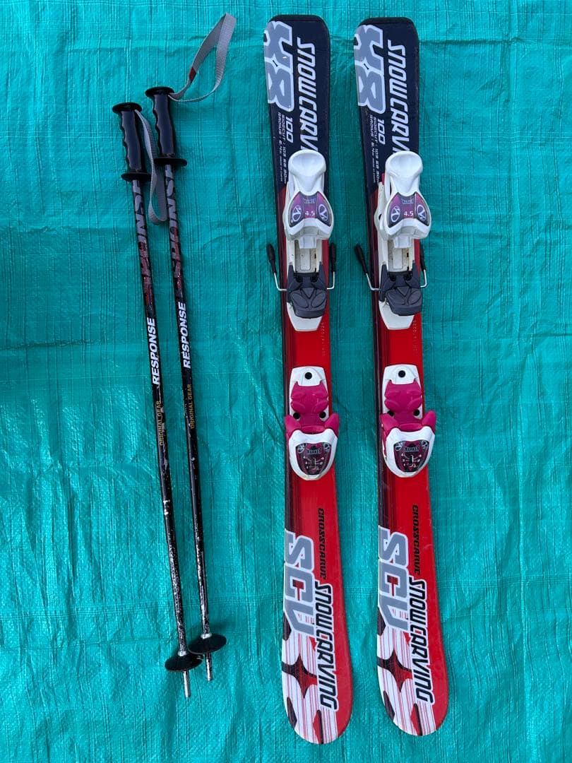 子供用　スキー4点セット　100cm 赤