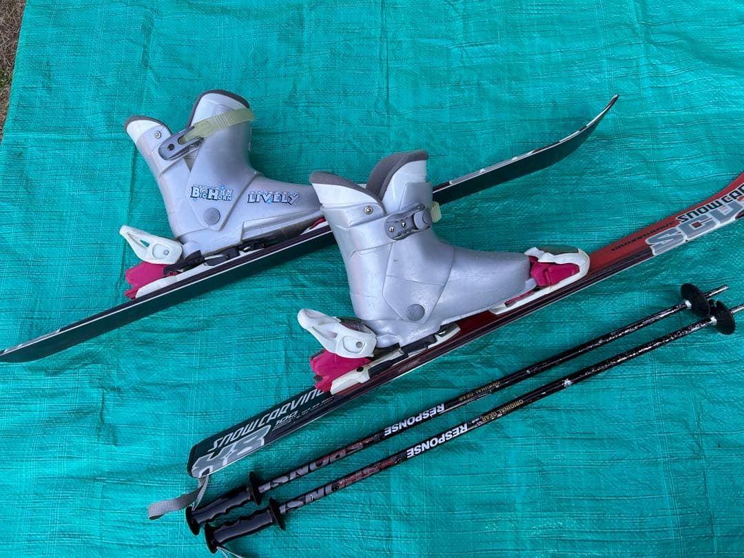 子供用　スキー4点セット　100cm 赤