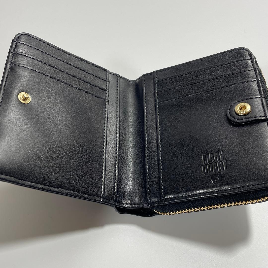 【まゆみ】マリークワント プチデイジーメタルキルト ウォレット 二つ折り