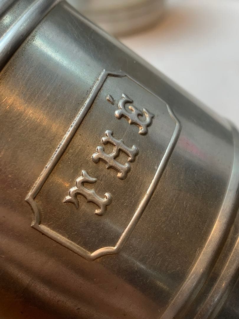 美品 フランス ビンテージ アンティーク アルミキャニスター 6点セットa.