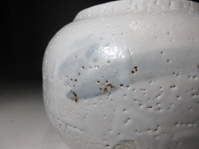 人間国宝 荒川豊蔵 志野 水指（共蓋付き）／共箱 共布／絵志野