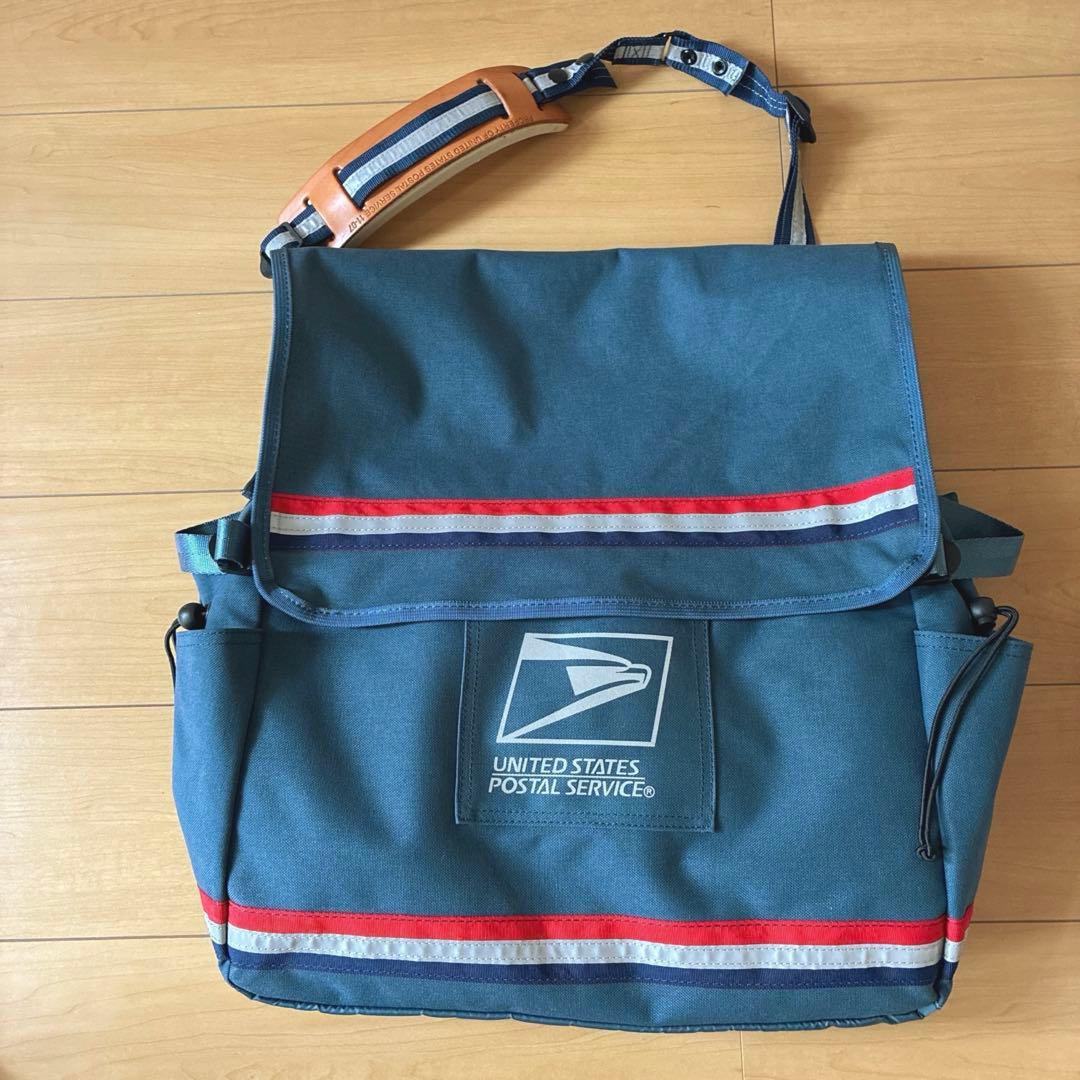 USPS 米国郵便公式配達用 メッセンジャーバッグ ナイロン製 リフレクター付