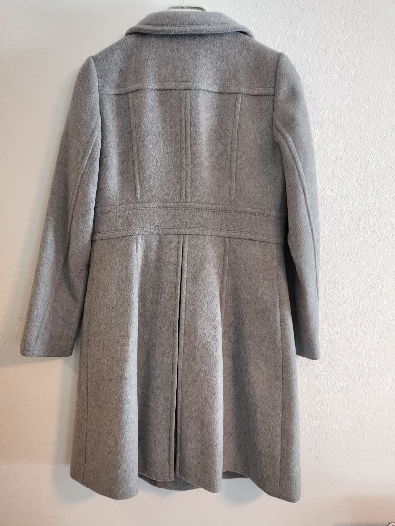 ブルーレーベル　グレー ウール混紡 ロングコート