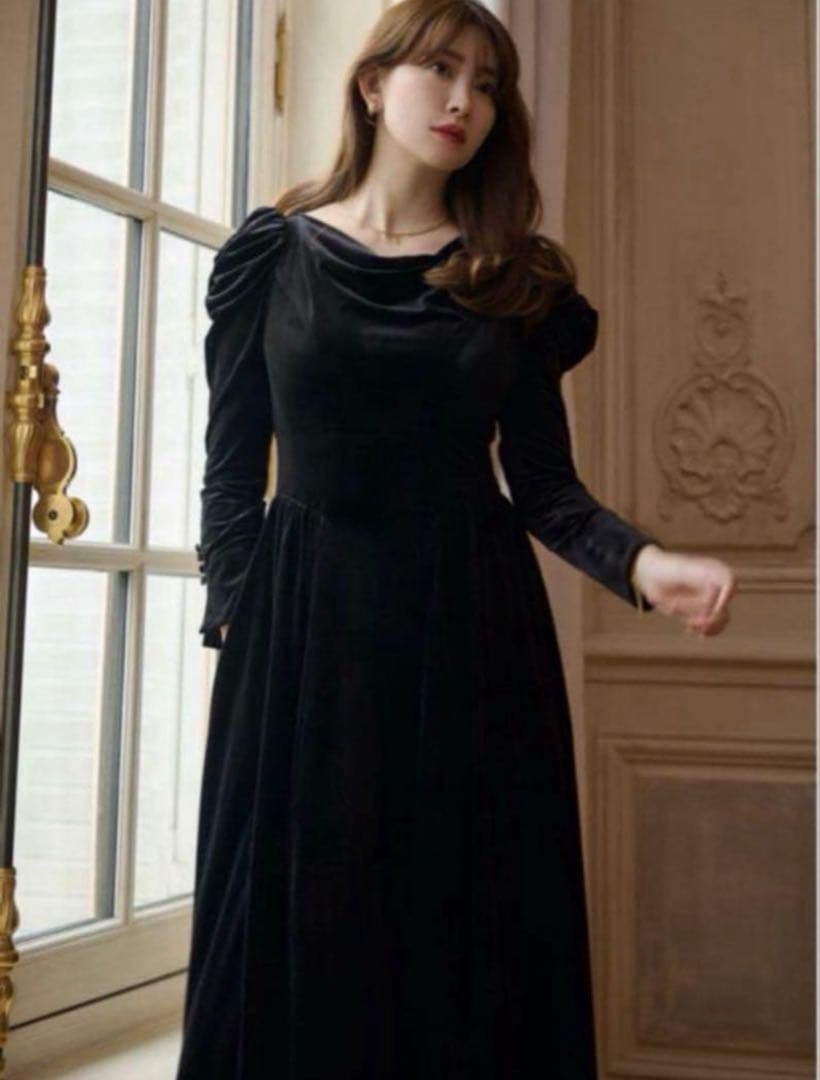 ワンピース herlipto Majestic Velour Dress M
