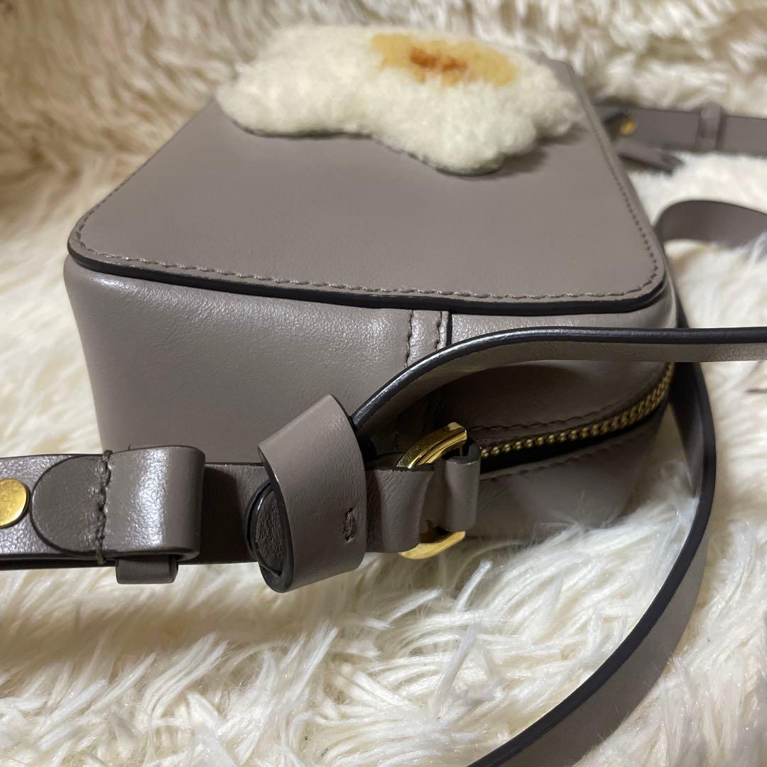 極美品　アニヤハインドマーチ　ショルダーバッグ　目玉焼き　グレージュ　ファー