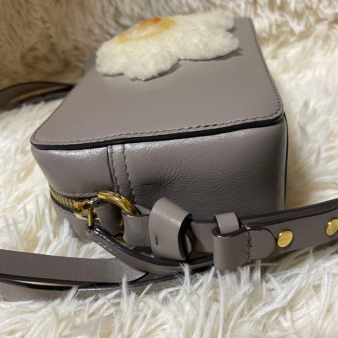 極美品　アニヤハインドマーチ　ショルダーバッグ　目玉焼き　グレージュ　ファー