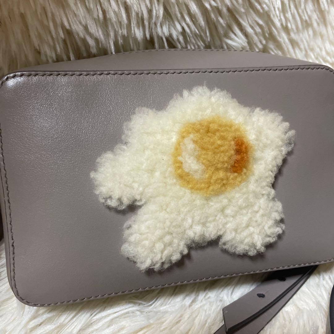 極美品　アニヤハインドマーチ　ショルダーバッグ　目玉焼き　グレージュ　ファー