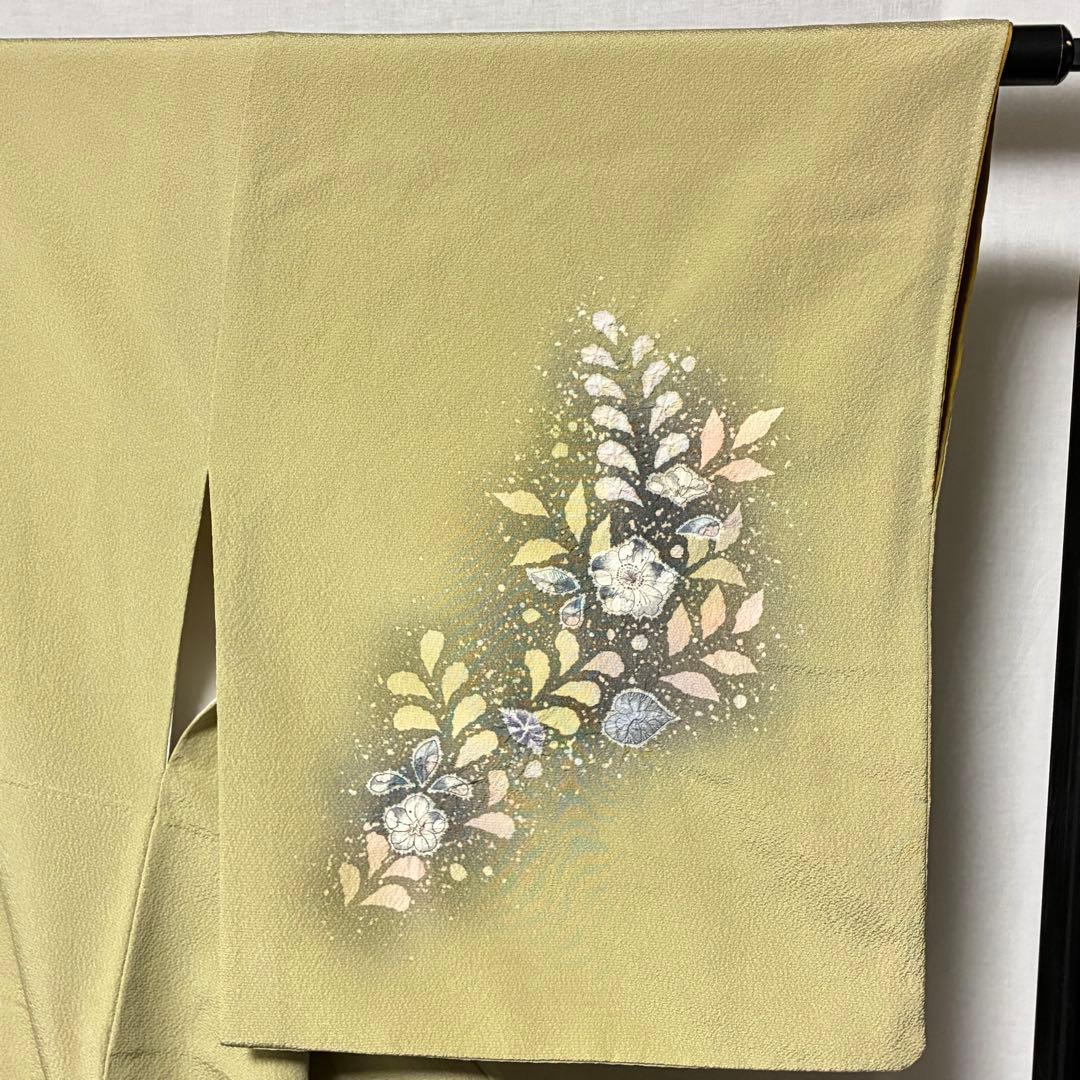 D130 訪問着 辻ヶ花 翠山工房 やまと誂製 絞り 正絹 着物 袷 極美品