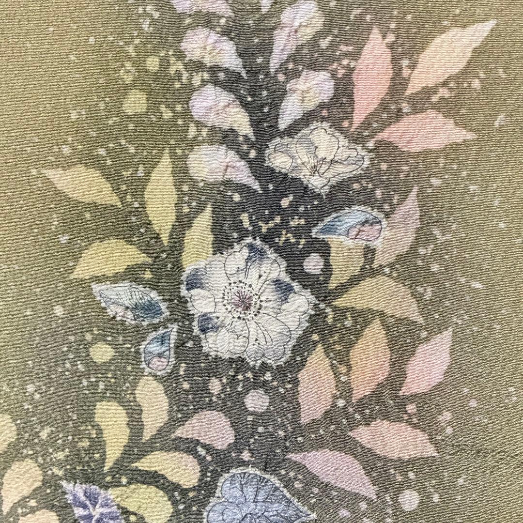 D130 訪問着 辻ヶ花 翠山工房 やまと誂製 絞り 正絹 着物 袷 極美品