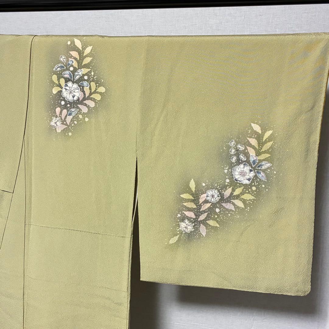 D130 訪問着 辻ヶ花 翠山工房 やまと誂製 絞り 正絹 着物 袷 極美品