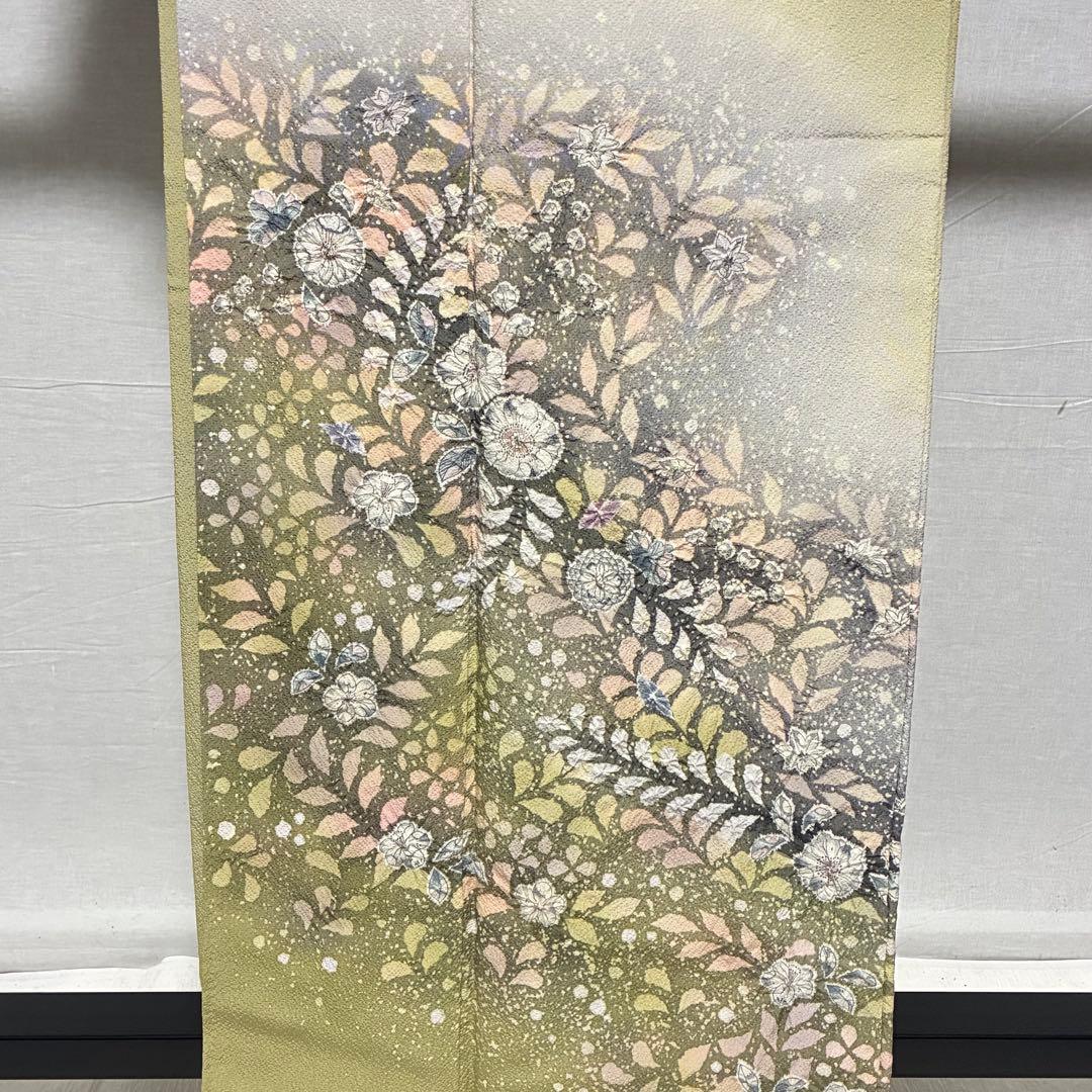 D130 訪問着 辻ヶ花 翠山工房 やまと誂製 絞り 正絹 着物 袷 極美品