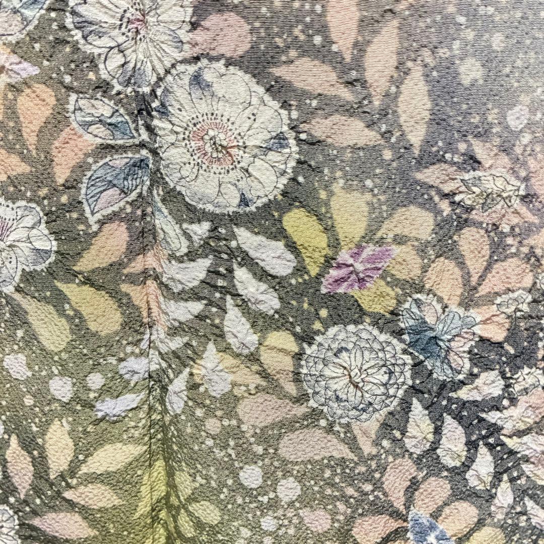 D130 訪問着 辻ヶ花 翠山工房 やまと誂製 絞り 正絹 着物 袷 極美品