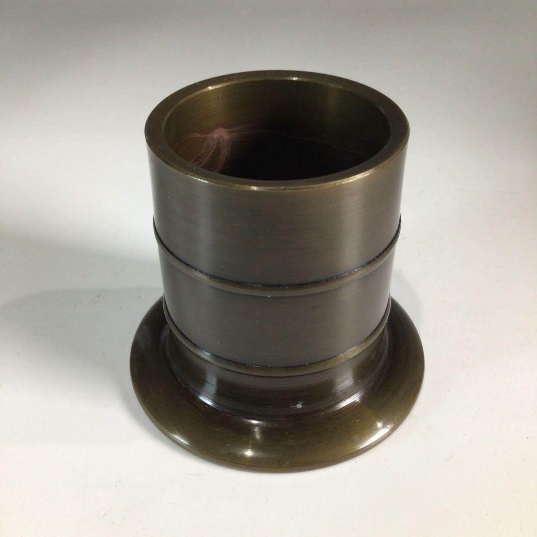 Ｐ３２１　皆具　『金谷浄雲造』『唐銅』『利休形』『水指　建水　蓋置　杓立』　共箱