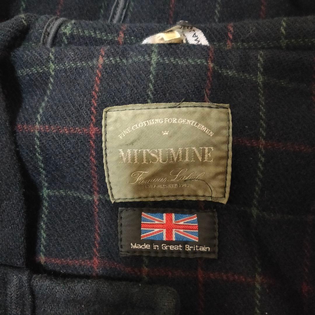 【高級・英国製】ミツミネ tibbett チェック ウールコート ブラック