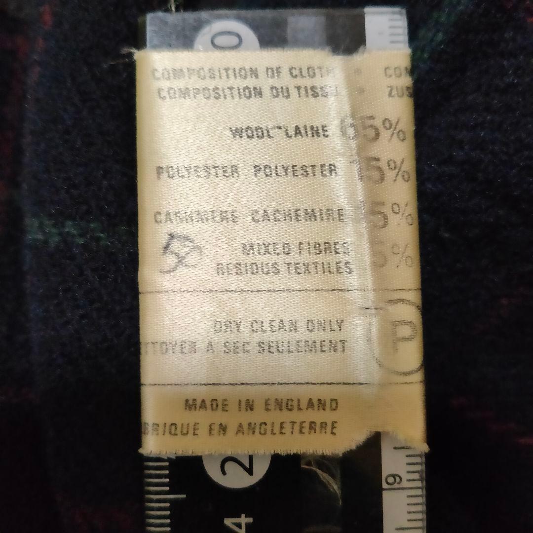 【高級・英国製】ミツミネ tibbett チェック ウールコート ブラック