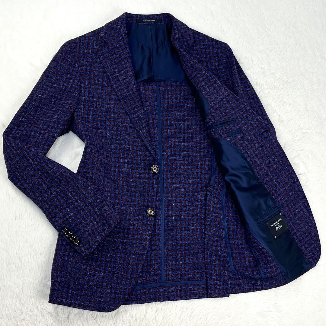 極美品 TAGLIATORE VESVIO バスケットウィーブ ブレザー 42