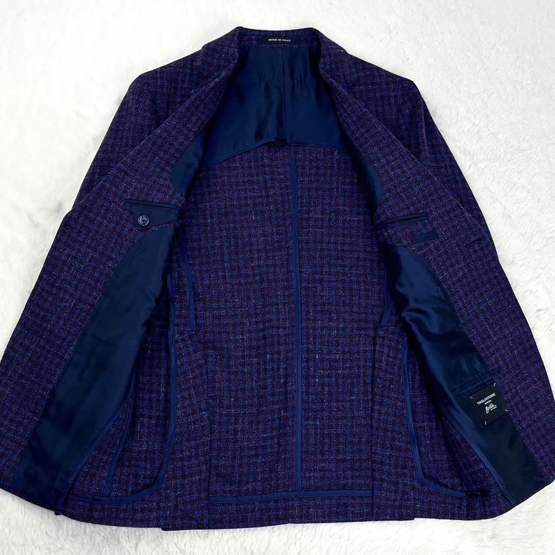 極美品 TAGLIATORE VESVIO バスケットウィーブ ブレザー 42