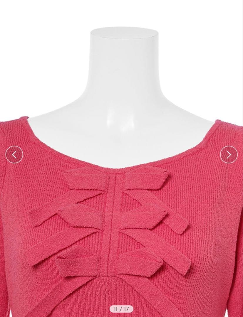 セルフォード CELFORD フロントリボンニットチュニック トップス