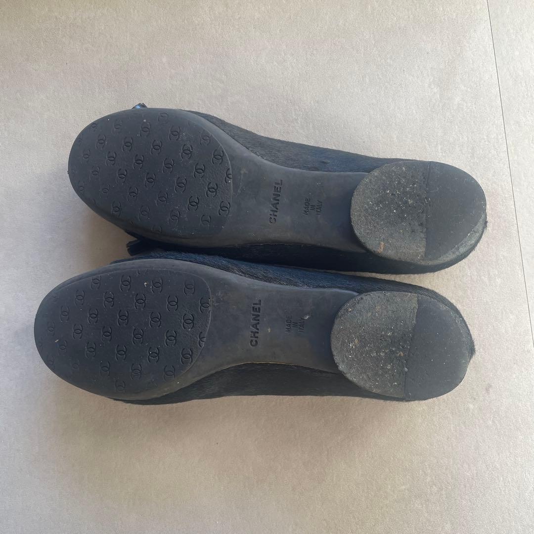 【CHANEL 】ブラック/バレエシューズ/美品/匿名配送/即発送可能
