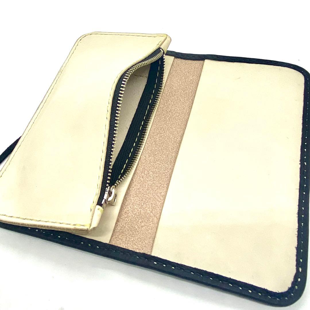 ‼️SALE‼️レザー財布 セミロング　ナバホフラワーコンチョ　黒