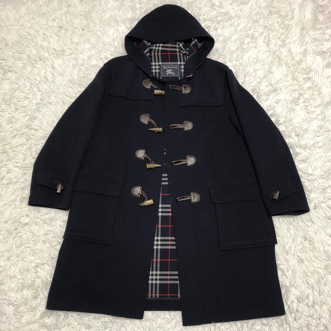 バーバリーズ　ダッフルコート　カシミヤ　ネイビー