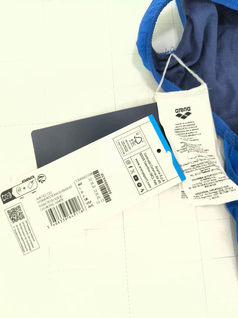 競泳水着 アリーナ ブルー【海外モデル】