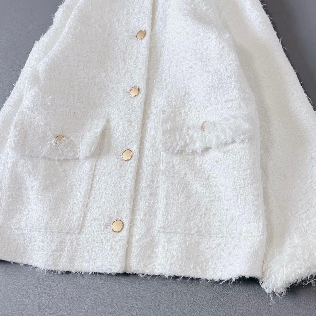 美品✨UNITED ARROWS ファンシーツイード ノーカラー ジャケット