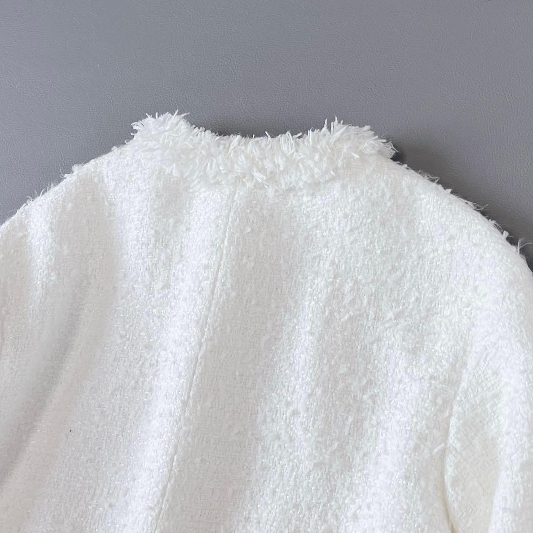 美品✨UNITED ARROWS ファンシーツイード ノーカラー ジャケット