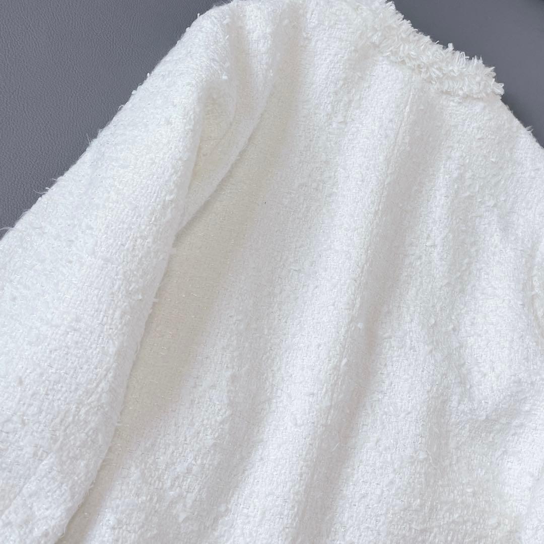 美品✨UNITED ARROWS ファンシーツイード ノーカラー ジャケット