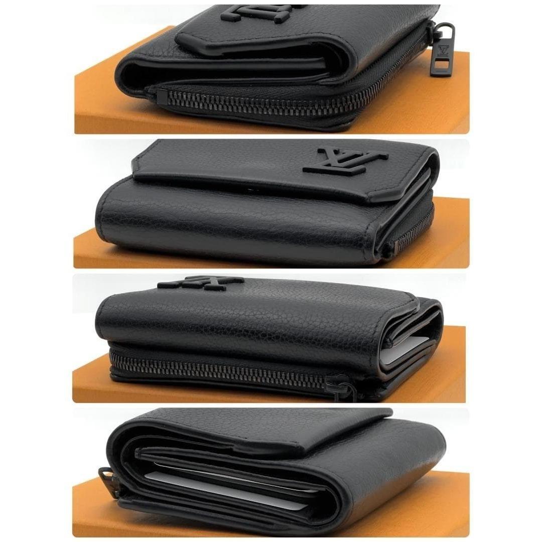 ルイヴィトン パイロット ブラック アエログラム 折り財布