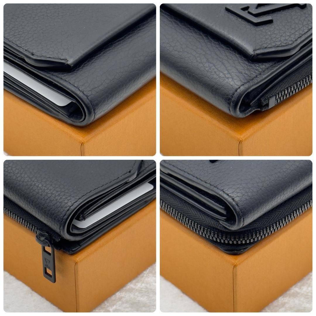 ルイヴィトン パイロット ブラック アエログラム 折り財布