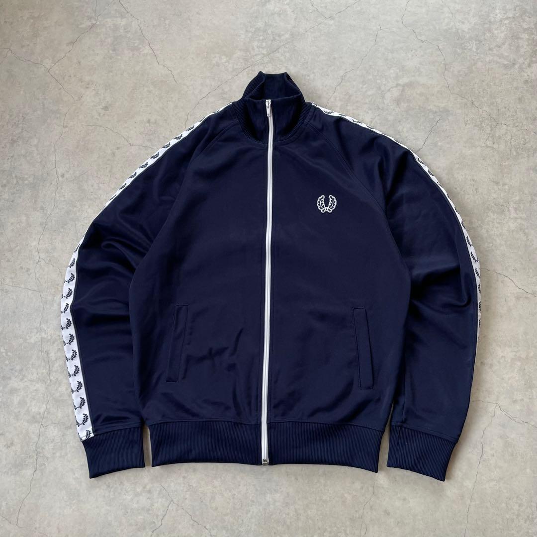 FRED PERRY フレッドペリー トラックジャケット サイドロゴ ネイビー