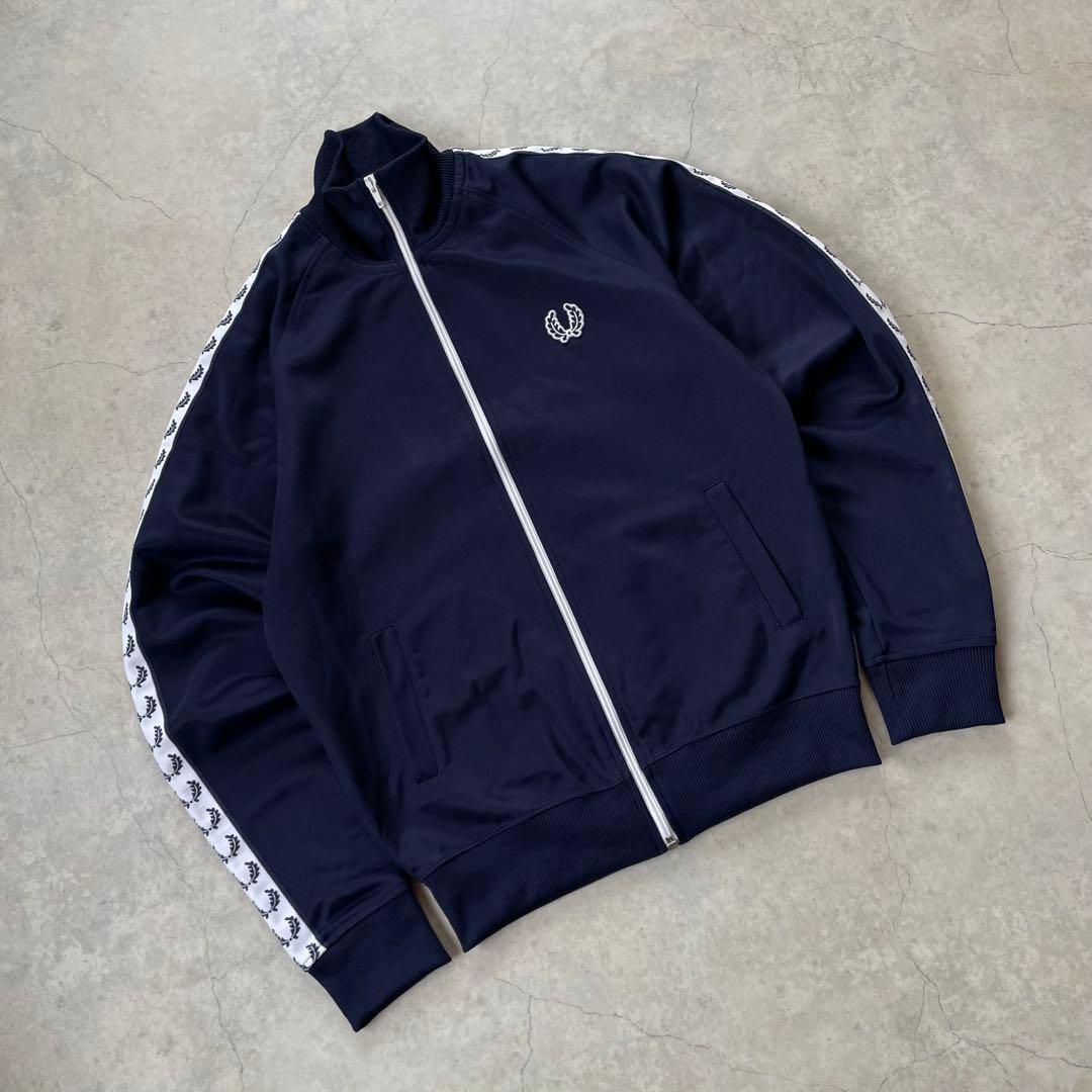 FRED PERRY フレッドペリー トラックジャケット サイドロゴ ネイビー