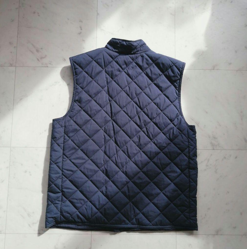 美品 ラルフローレン キルティングベスト ポニー刺繍 XL ネイビー 濃紺