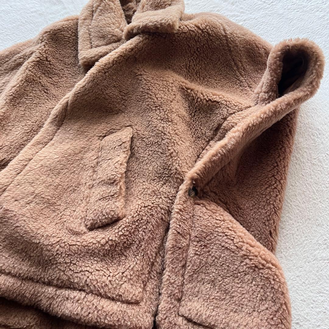 新品未使用✨ マックスマーラ 白タグ テディベア ポンチョ コート キャメル