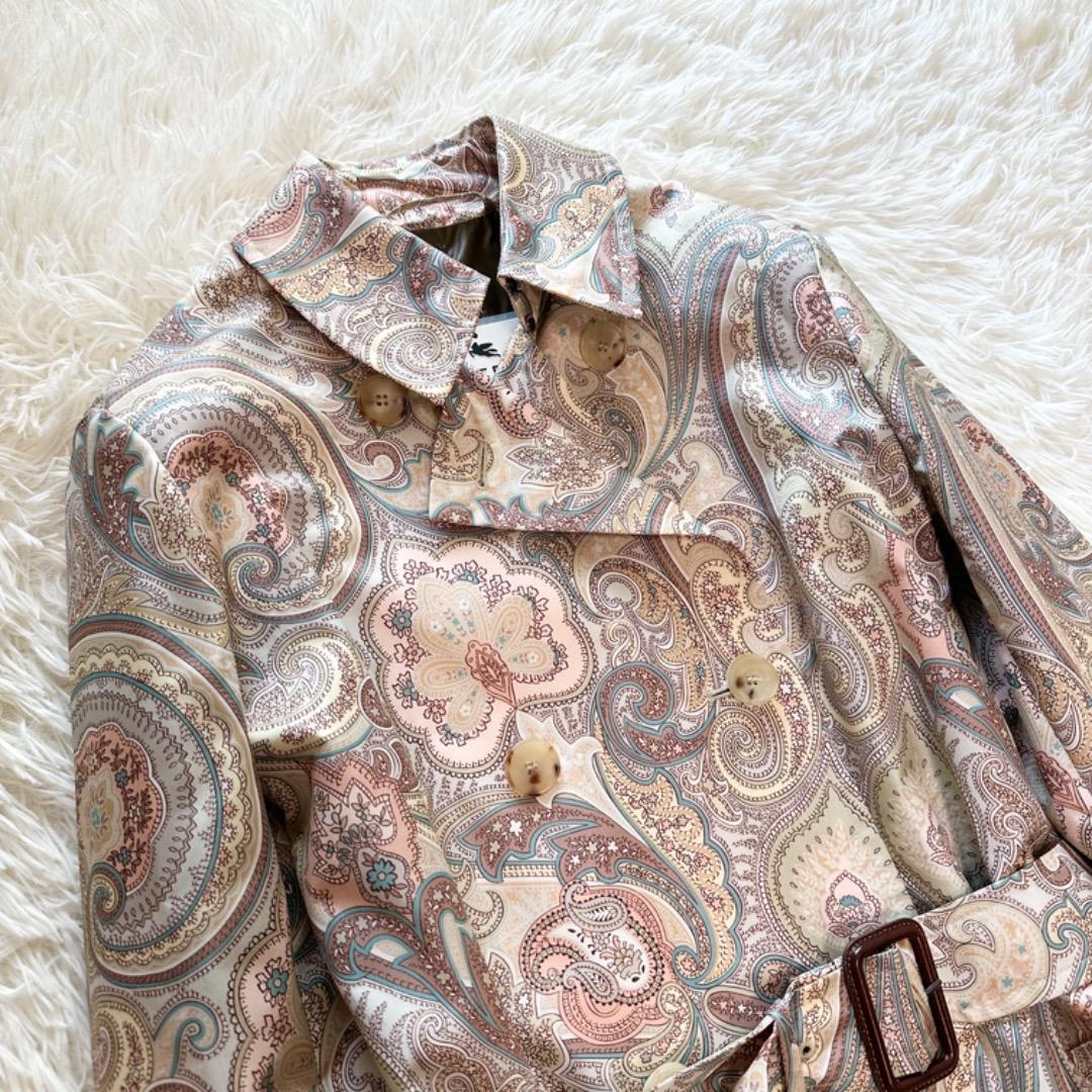ETRO エトロ ペイズリー柄 トレンチコート