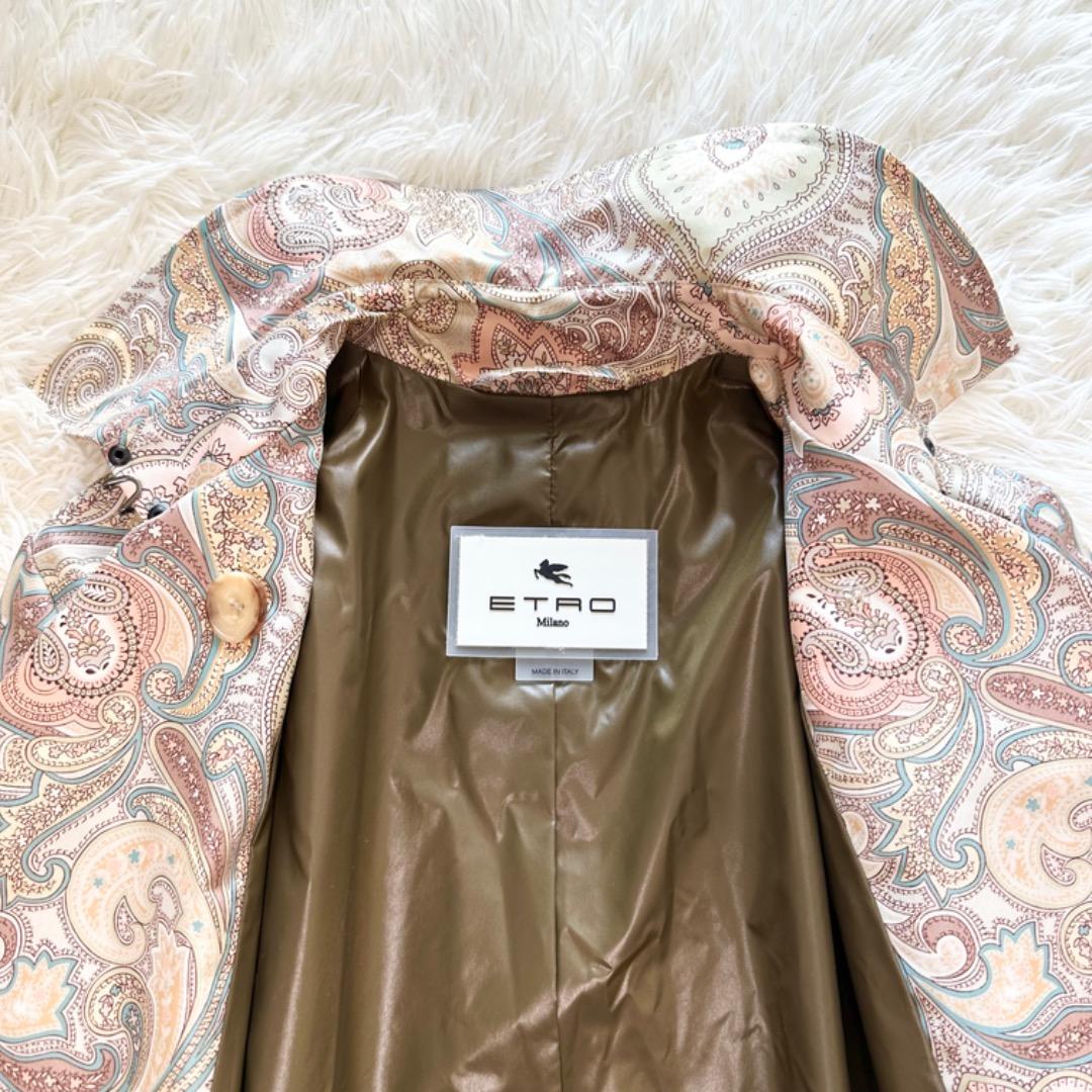 ETRO エトロ ペイズリー柄 トレンチコート