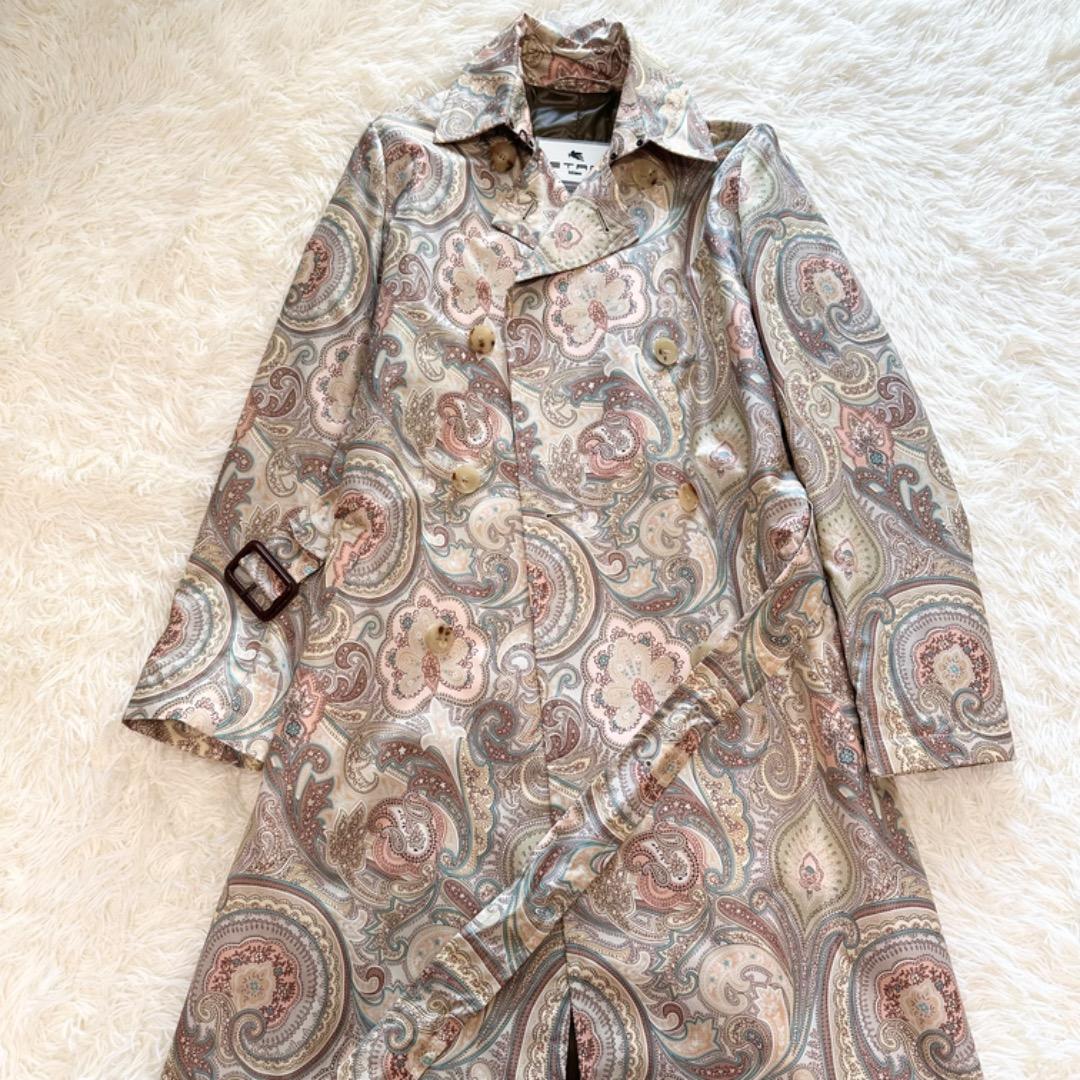 ETRO エトロ ペイズリー柄 トレンチコート