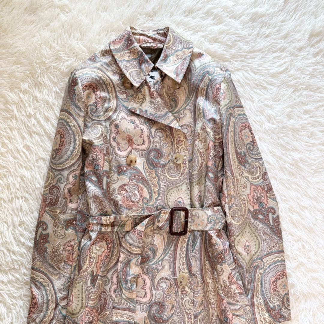 ETRO エトロ ペイズリー柄 トレンチコート