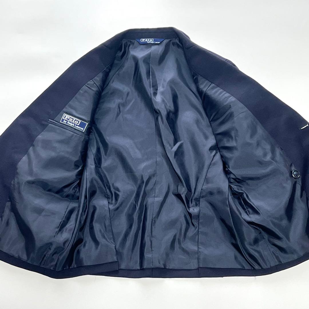 【美品】ポロラルフローレン　キッズ紺ブレスーツ上下セット　金ボタン　130