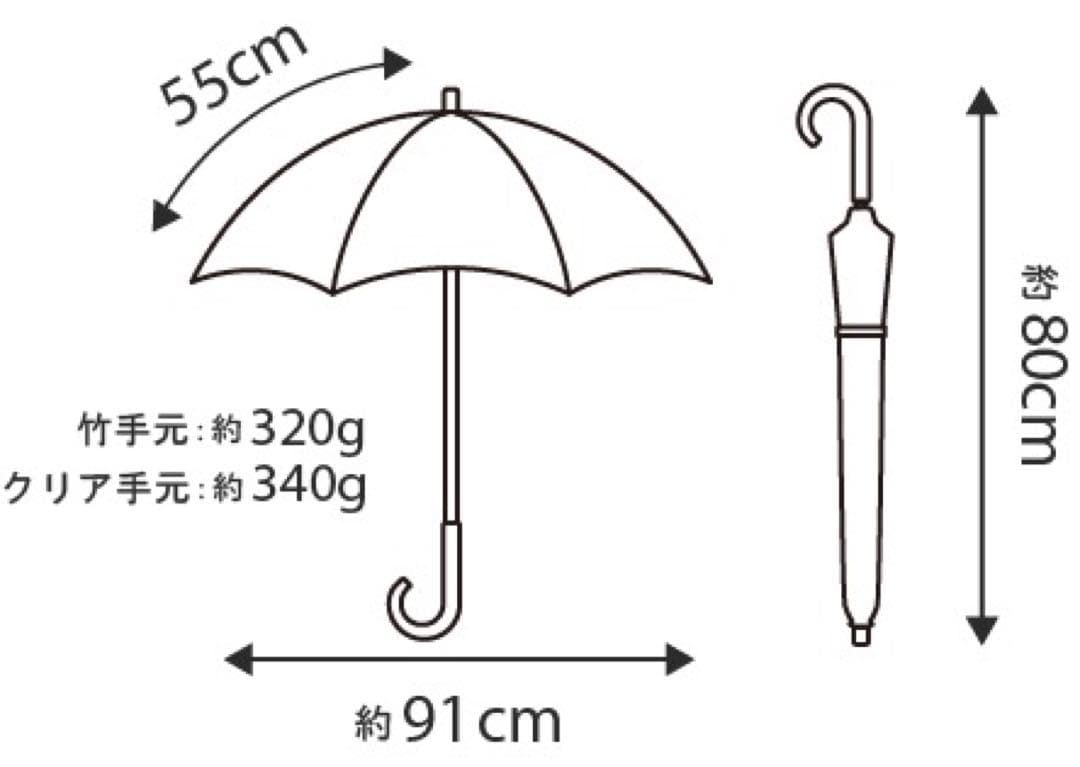 日傘 長傘 サンバリア100 コンビmoku アイボリー　M 竹手元