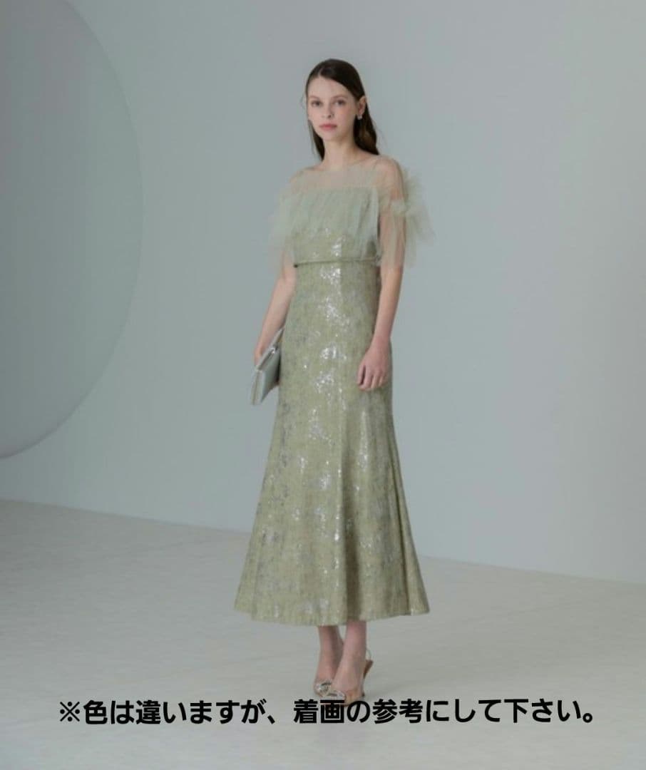 美品✨Leja チュールフリルボレロペイントマーメイドワンピースドレス