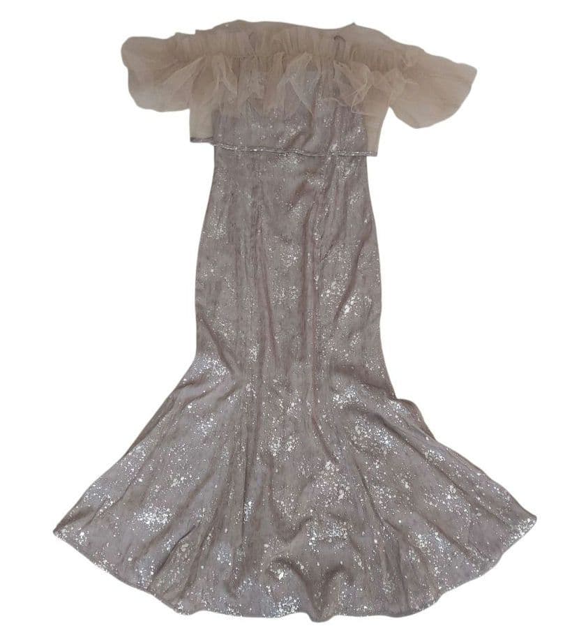 美品✨Leja チュールフリルボレロペイントマーメイドワンピースドレス