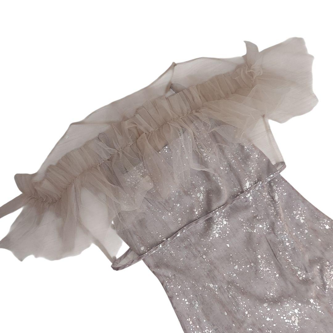 美品✨Leja チュールフリルボレロペイントマーメイドワンピースドレス